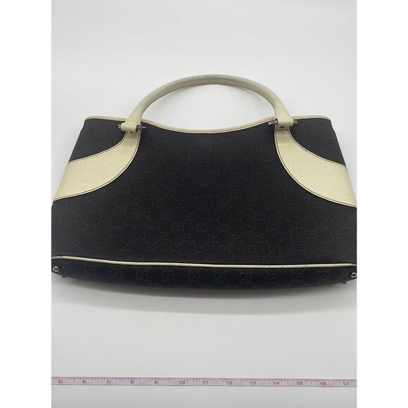 Gucci Logo Canvas Tote/Shoulder Bag - Picture 10 of 12